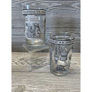 Libbey Pharmacy’s Historic Role Bicentennial Glasses, Set Of 2, See Description